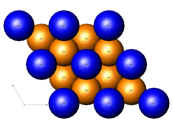 struktura nikelinu v ezu na 001