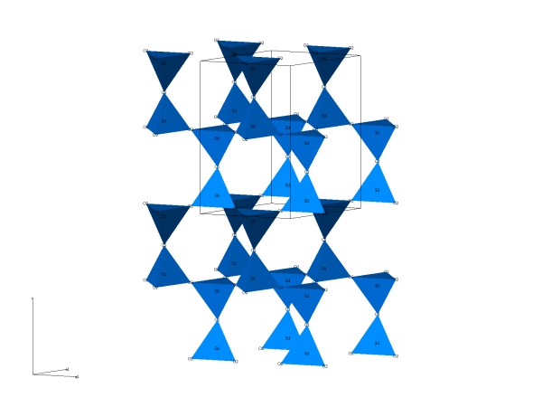 Tetraedry kemku ve struktue vyho tridymitu