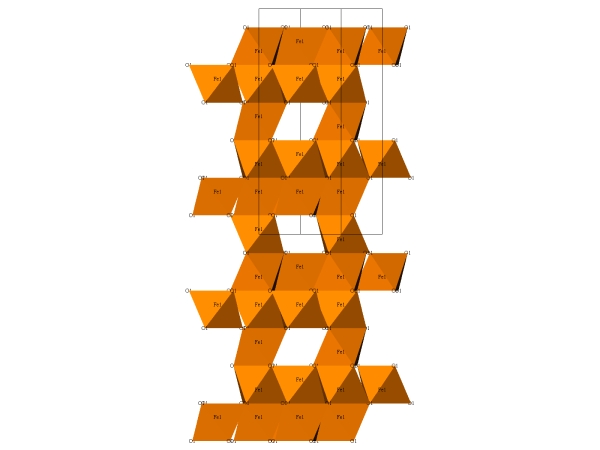 oktaedry Fe ve struktue hematitu