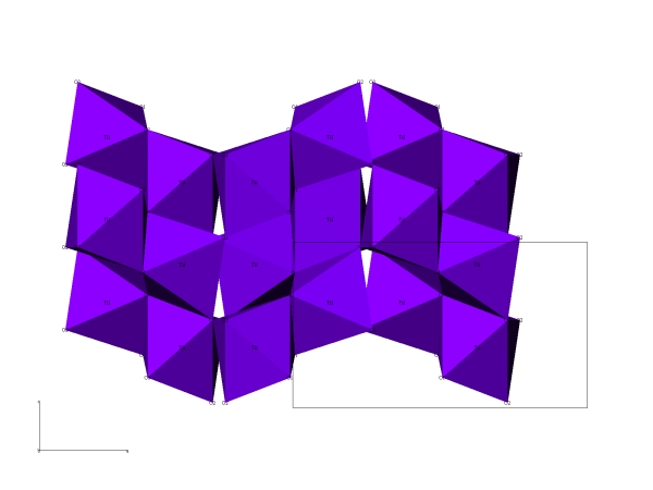 oktaedry Ti ve struktue brookitu podle (010)