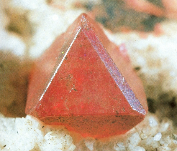 oktaedrick krystal ervenho kupritu