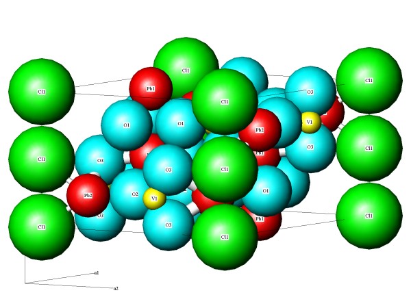 uspodn atom v zkladn buce vanadinitu